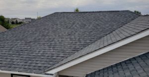 Gray asphalt shingle roof