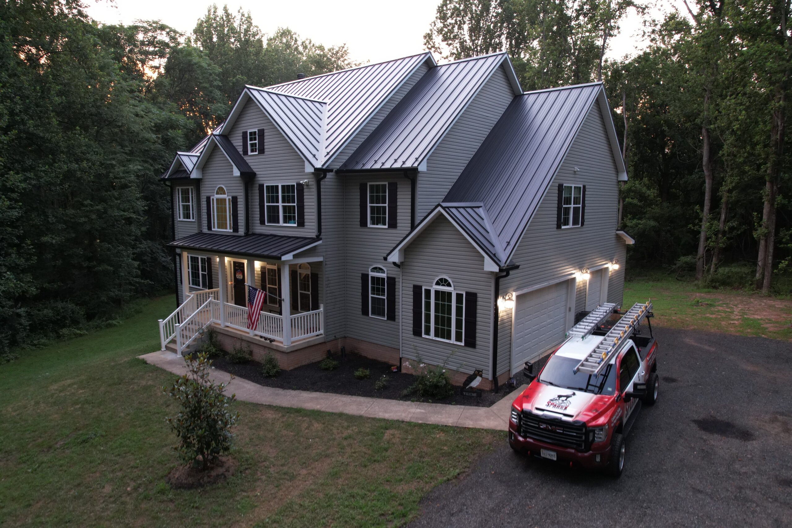 Modern standing seam metal roofing project completed in Northern Virginia