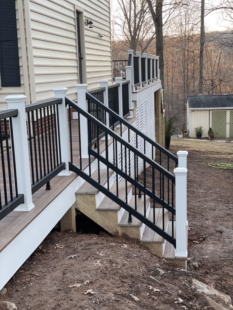 Backyard entertainment deck installed by Sparkk Construction