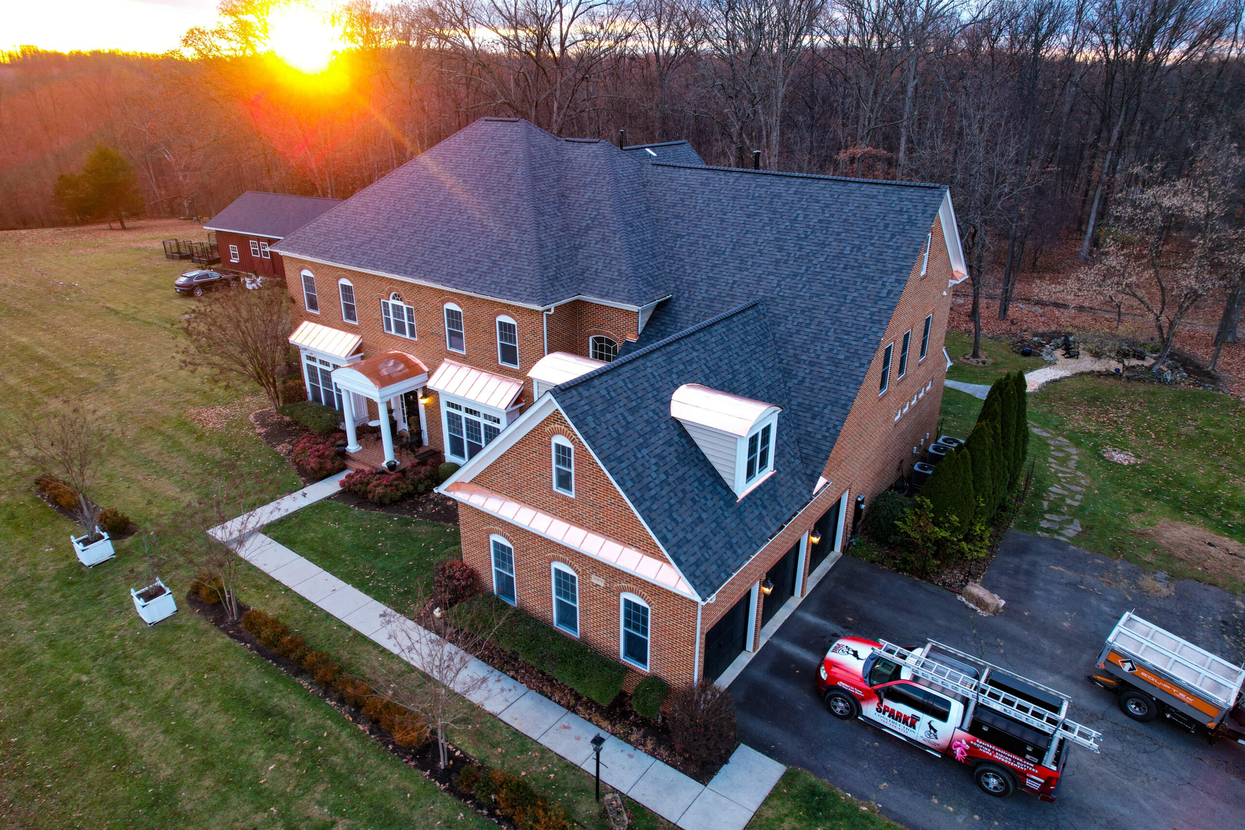 roof replacement project completed by Sparkk Construction