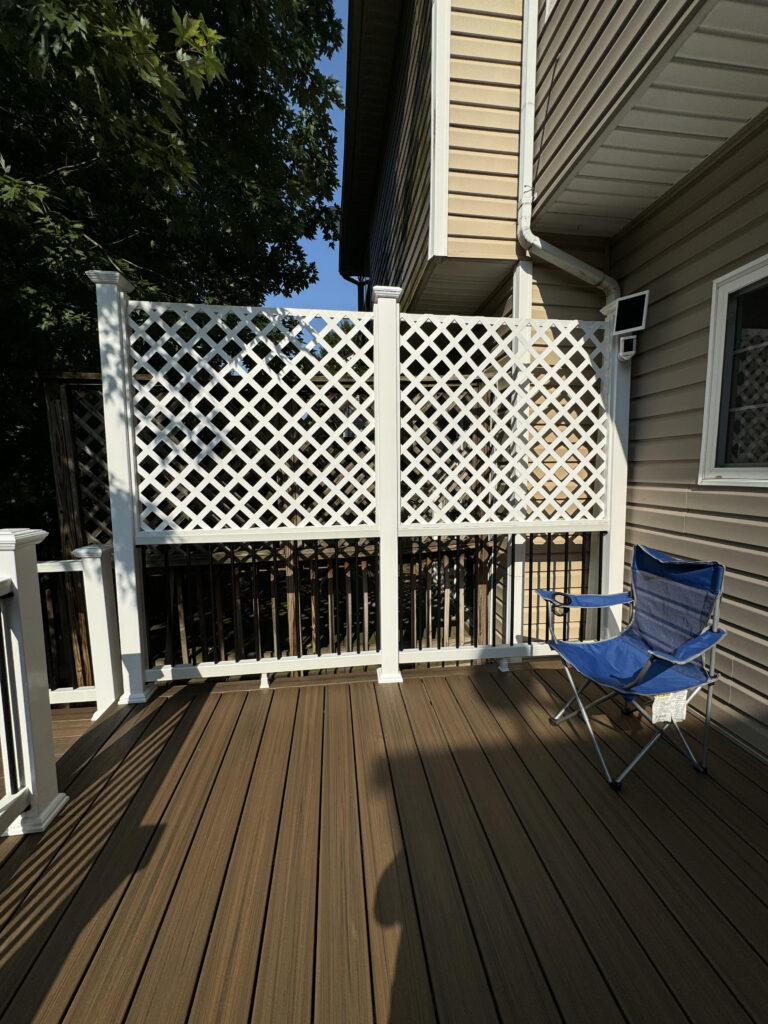 Backyard deck construction project completed by Sparkk Construction in Northern Virginia